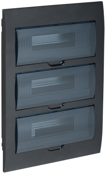 IEK KREPTA 3 Корпус пластиковый ЩРВ-П-36 IP41 черный скрыт.монтаж