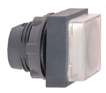 SE XB5 Головка кнопки 22мм квадратная белая с подсветкой, с возвратом ZB5CW113