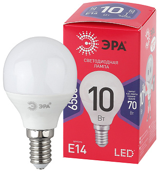 ЭРА LED P45-10W-865-E14 R (диод, шар, 10Вт, хол, E14)