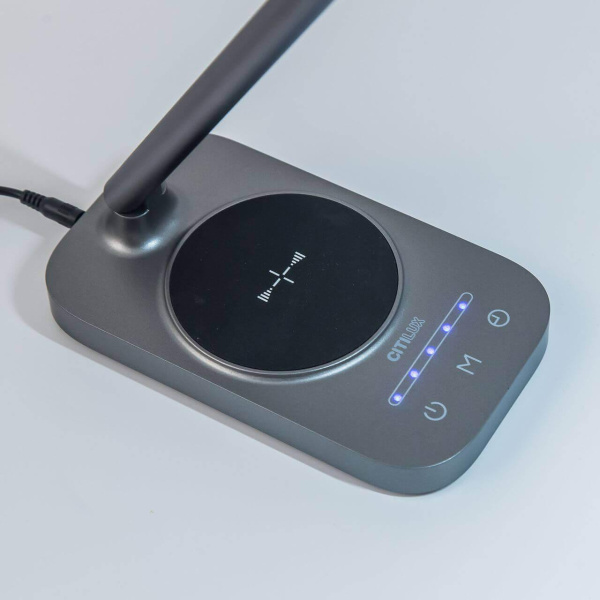 Купить Citilux CL803052 Ньютон Графит, USB+Qi