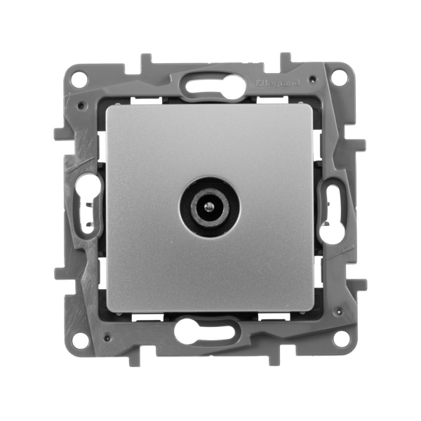 Купить Legrand Etika Алюминий Розетка TV проходная, 15дБ 672463