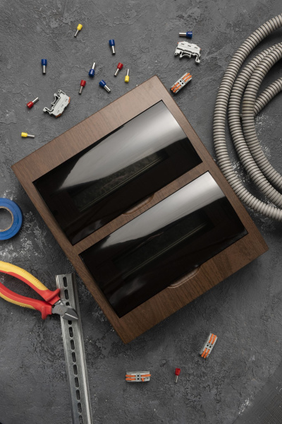 Купить EKF PROxima Щит распределительный навесной ЩРН-П-24 темное дерево IP41