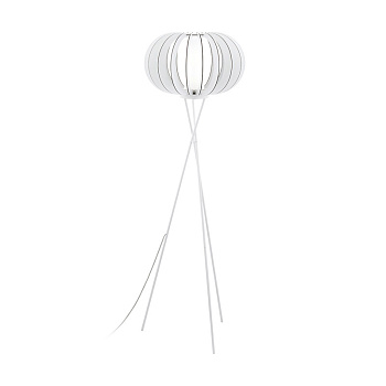 Eglo Торшер с ножн. выкл. STELLATO 2, 1х60W(E27), L285, H250, сталь, белый/дерево, стекло, белый 95612