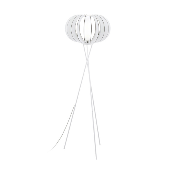 Eglo Торшер с ножн. выкл. STELLATO 2, 1х60W(E27), L285, H250, сталь, белый/дерево, стекло, белый 95612