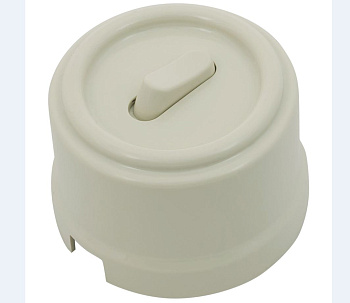 BIRONI Лизетта Пластик Слоновая кость Выключатель перекрестный 1-кл (клавишный) B1-223-211