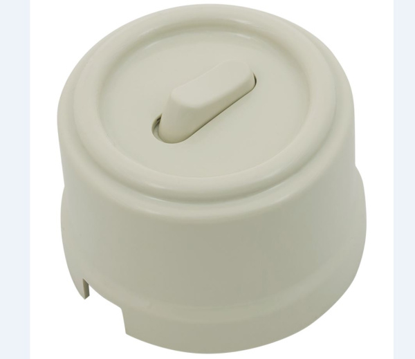 BIRONI Лизетта Пластик Слоновая кость Выключатель перекрестный 1-кл (клавишный) B1-223-211