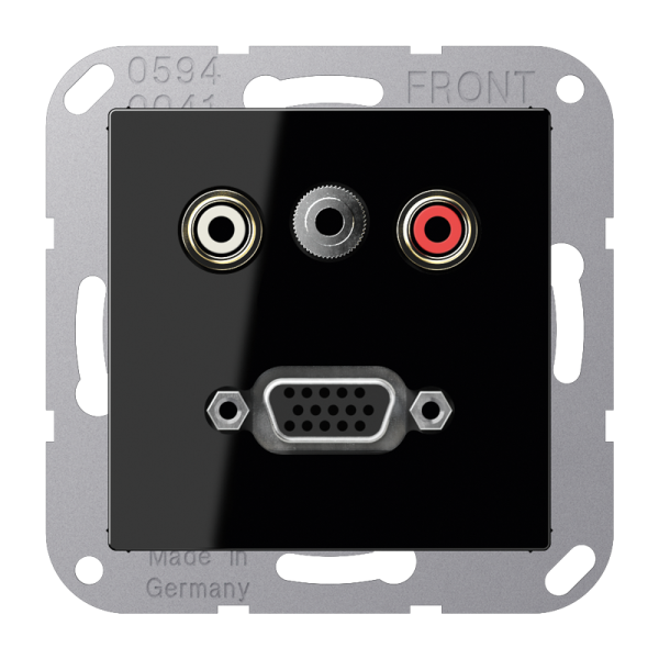 JUNG 2x Cinch Audio (RCA) / Stereo Jack (TRS 3.5 mm) / VGA, чёрный MAA1072SW