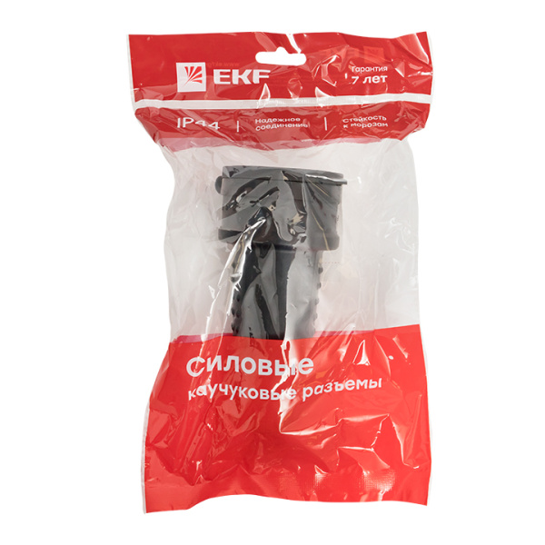 Купить EKF Basic Розетка переносная с защитной крышкой каучуковая 380В 3P+PE 32A IP44 RPS-022-32-380-44