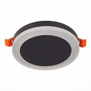 ST Luce ST104.442.06 Светильник потолочный Черный LED 1*6W 4000K 468Lm Ra>80 120° IP20 D110xH20 170-240V