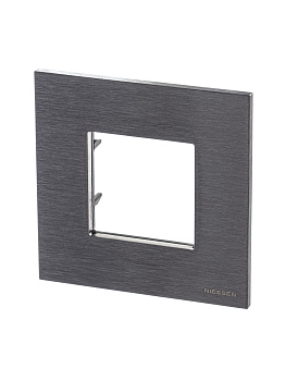 ABB NIE Zenit Сталь Рамка 1-я 2 мод 2CLA227100N4001