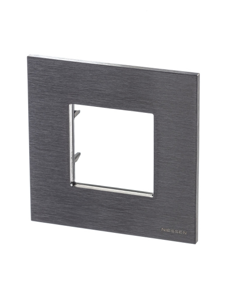 ABB NIE Zenit Сталь Рамка 1-я 2 мод 2CLA227100N4001