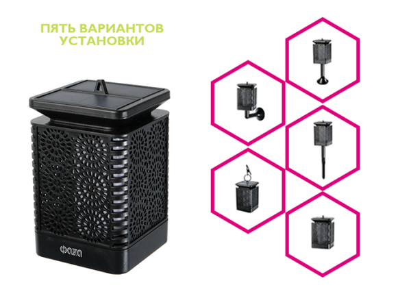 Купить ФАZA Светильник с колышком солнечный Солнечн. свет-к SLR-S09 арабеска, эффект факела, .5036574
