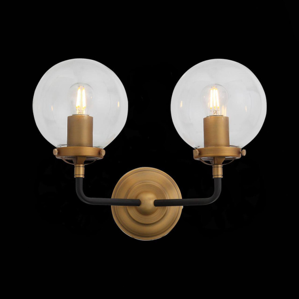 Купить ST LUCE SL234.401.02 Бра  Черный, Золото/Прозрачный E27 2*40W