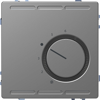 SE Merten D-Life Нержавеющая Сталь Терморегулятор с центральной платой с переключателем конт.230В MTN5762-6036