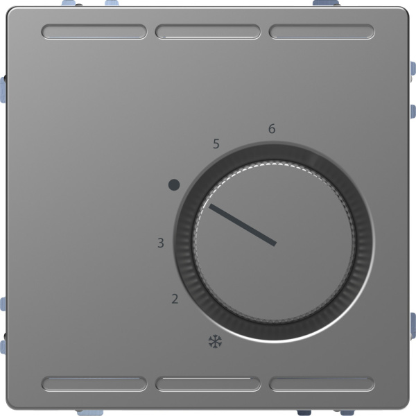 SE Merten D-Life Нержавеющая Сталь Терморегулятор с центральной платой с переключателем конт.230В MTN5762-6036