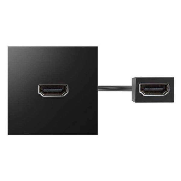 Simon 400 Черный Модуль с адаптером, проходной HDMI мама/мама 40001194-038