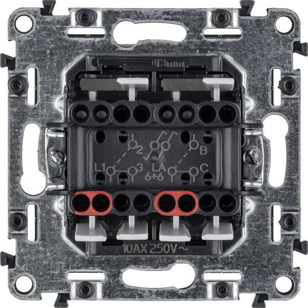 Купить Legrand Valena LIFE DIY Бел Переключатель 2-клавишный 10А 250В 752408