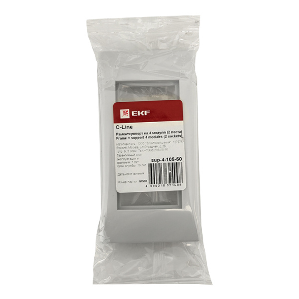Купить EKF PROxima Рамка+суппорт на 4 модуля (2 поста) для парапетного кабельного канала C-Line