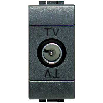 BT LL Антрацит Розетка TV оконечная, 1 мод L4202D