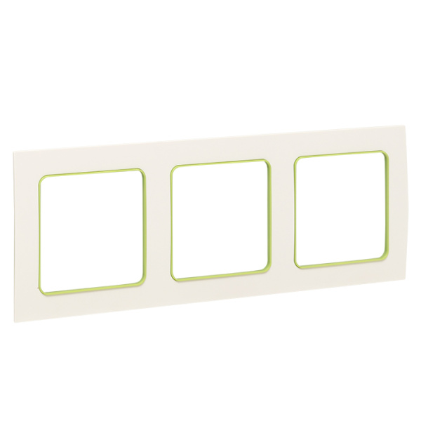 Купить EKF PROxima Стокгольм Белый Линия зеленая Рамка 3-ая