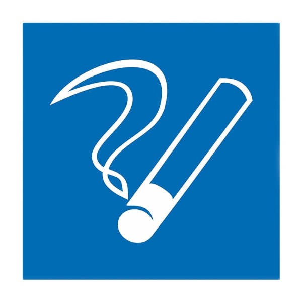 Наклейка место курения 100х100 Rexant 56-0032