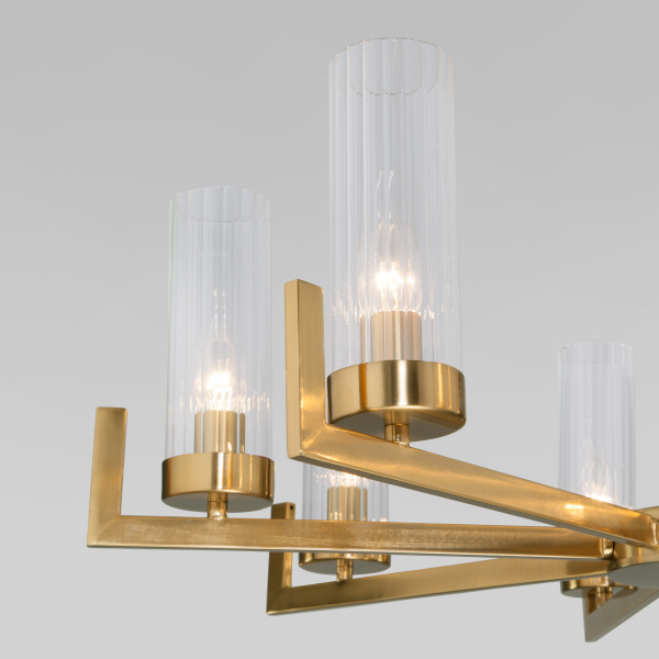 Купить Eurosvet Подвесная люстра со стеклянными плафонами 60133/8 латунь a057759
