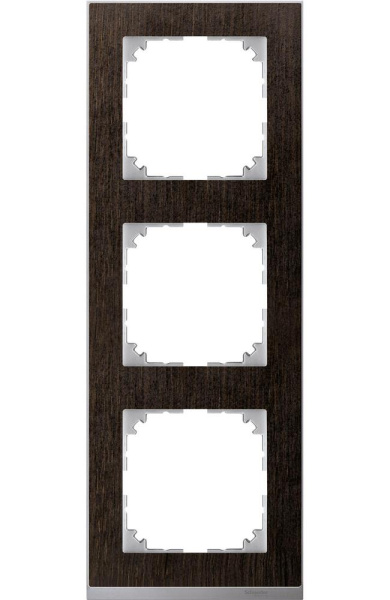 Купить SE Merten SM M-Pure Decor Венге/Алюминий Рамка 3-ая MTN4030-3671