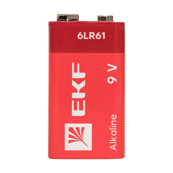EKF PROxima Алкалиновая батарейка типа 9V(6LR61) блистер 1шт. 9V-BL1 Купить EKF PROxima Алкалиновая батарейка типа 9V(6LR61) блистер 1шт. 9V-BL1