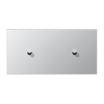 JUNG LS1912 Алюминий Центральная плата, 2 поста, для горизонтальной установки, тумблеры 1+1,конус; метал. исполнение AL12-200K0