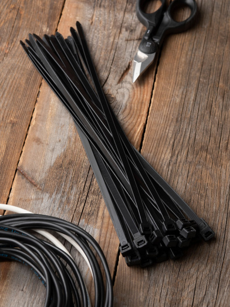 Купить EKF PROxima Хомут P6.6 стандартный (ч), 7.6x300 (100шт) FlexLock