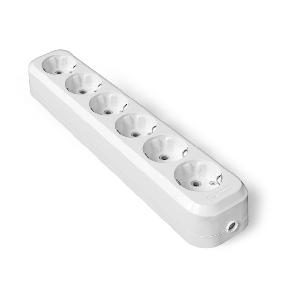 UNIVersal Колодка 6 гн. с/з AБС-пластик E306