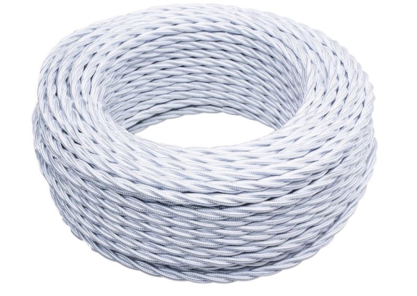 BIRONI Белый глянец Витой провод 3*1,5 20м B1-434-071-20