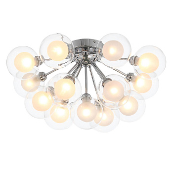 ST LUCE SL431.102.15 Люстра потолочная  Хром/Прозрачный, Белый G9 15*28W ST LUCE SL431.102.15 Люстра потолочная  Хром/Прозрачный, Белый G9 15*28W