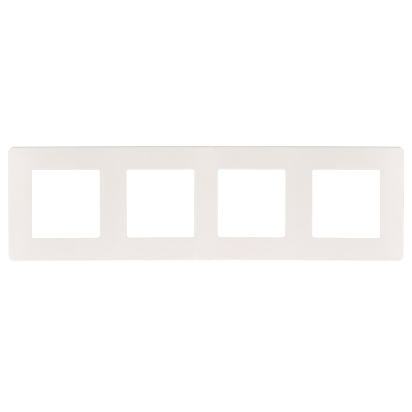 ЭРА Рамка для розеток и выключателей Серия 12 12-5104-01 на 4 поста, Сатин, белый