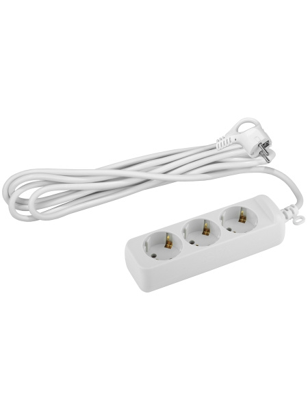 ЭРА Удлинитель электрический U-3e-1,5m-3x1,5 с заземлением 3 розетки 1,5м ПВС 3x1,5мм2 16А