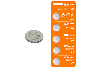 TDM Элемент питания CR2016 Lithium 3V BP-5 SQ1702-0027