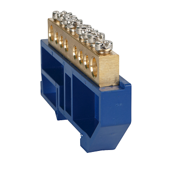 КЭАЗ Шина нулевая с изолятором OptiKit BB-D-N-DIN-8-6х9-синий