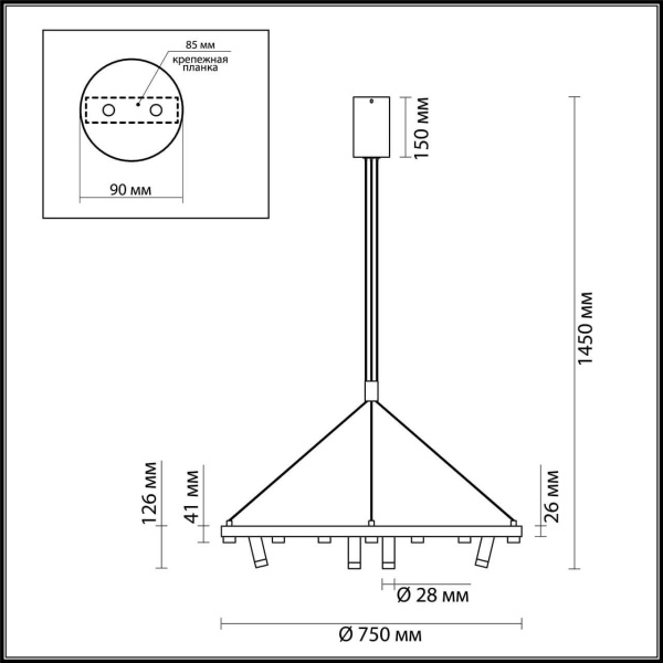 Odeon Light 3918/63L ODL20 38 черный/золотистый/металл Подвесной светильник LED 63W 4000K BEVEREN Купить Odeon Light 3918/63L ODL20 38 черный/золотистый/металл Подвесной светильник LED 63W 4000K BEVEREN