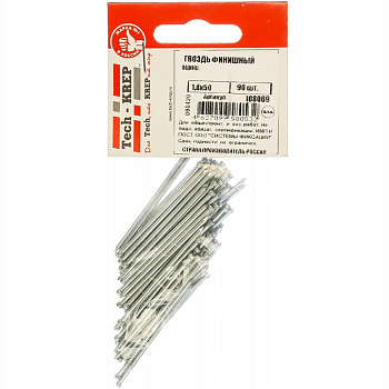 Tech-Krep Гвоздь финишный оцинк. 1,8х50 (90 шт) - пакет 108069