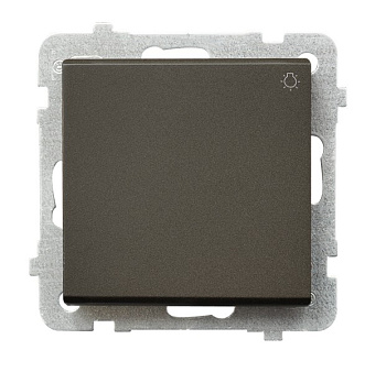 Ospel Sonata Шоколадный металлик Кнопка "светло", без рамки ŁP-5R/m/40