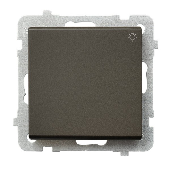 Ospel Sonata Шоколадный металлик Кнопка "светло", без рамки ŁP-5R/m/40