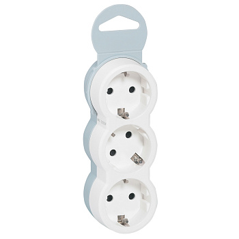 Legrand Элиум Белый Розетка переносная 3х2Р+Е, 16А, горизонтальное подключение, пластик 050656