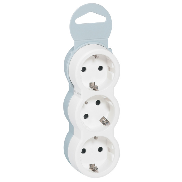 Legrand Элиум Белый Розетка переносная 3х2Р+Е, 16А, горизонтальное подключение, пластик 050656