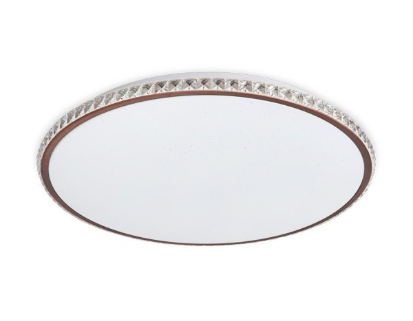 Ambrella Потолочный светодиодный светильник с пультом FF71 WH/CF белый/кофе 72W+24W D500*60 (ПДУ ИК)