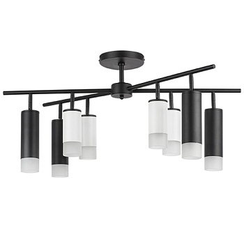 Lightstar LR7283648741 Люстра RULLO 8х50W GU10 ЧЕРНЫЙ/БЕЛЫЙ (571728+214436-4+214487-4+202431-8), шт