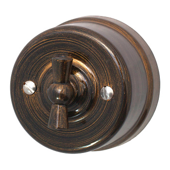 BIRONI Лизетта Пластик Бронза Выключатель 1-кл B1-200-25