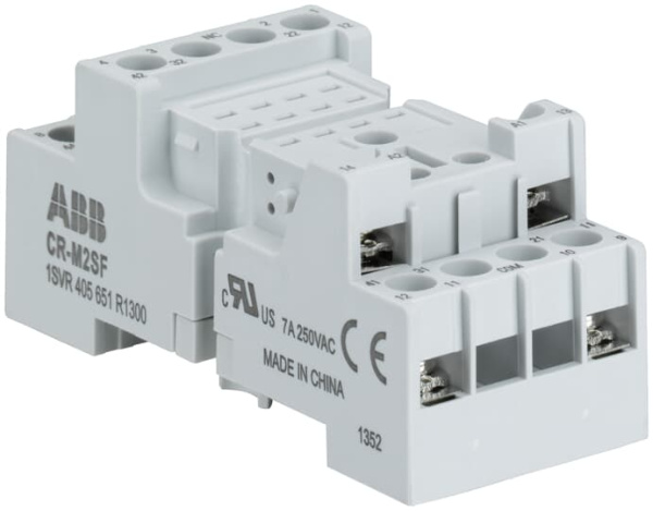 ABB Цоколь CR-M4SF (стандартный) для реле CR-M 2/4ПК, вилочный зажим 1SVR405651R3300