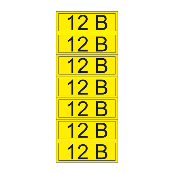 Наклейка знак электробезопасности «12 В» 35х100 мм (7 шт на листе) Rexant 55-0001-1
