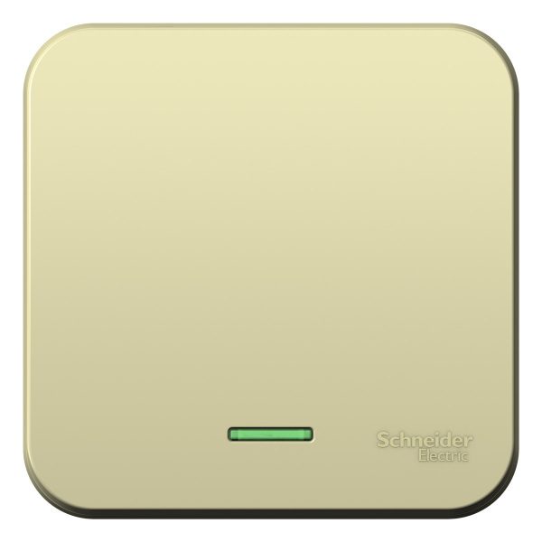 Купить Systeme Electric Blanca наруж Беж Выключатель 1-клавишный (cх.1) с подсветкой, изолир. пластина 10А,250B