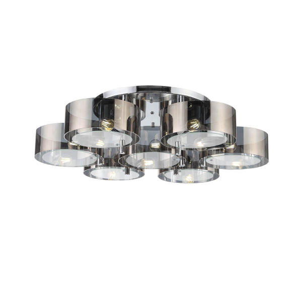 Купить Evoluce SL483.702.07 Светильник потолочный Хром/Дымчатый E27 7*40W